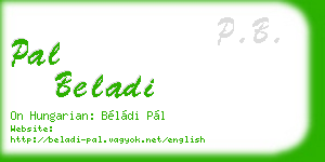 pal beladi business card